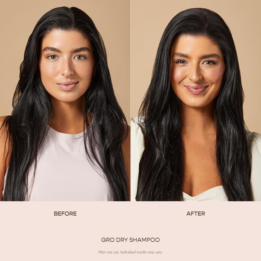 VEGAMOUR GRO Dry Shampoo - Volumizing Spray for Thicker, Fuller Hair | Natural Citrus Scent