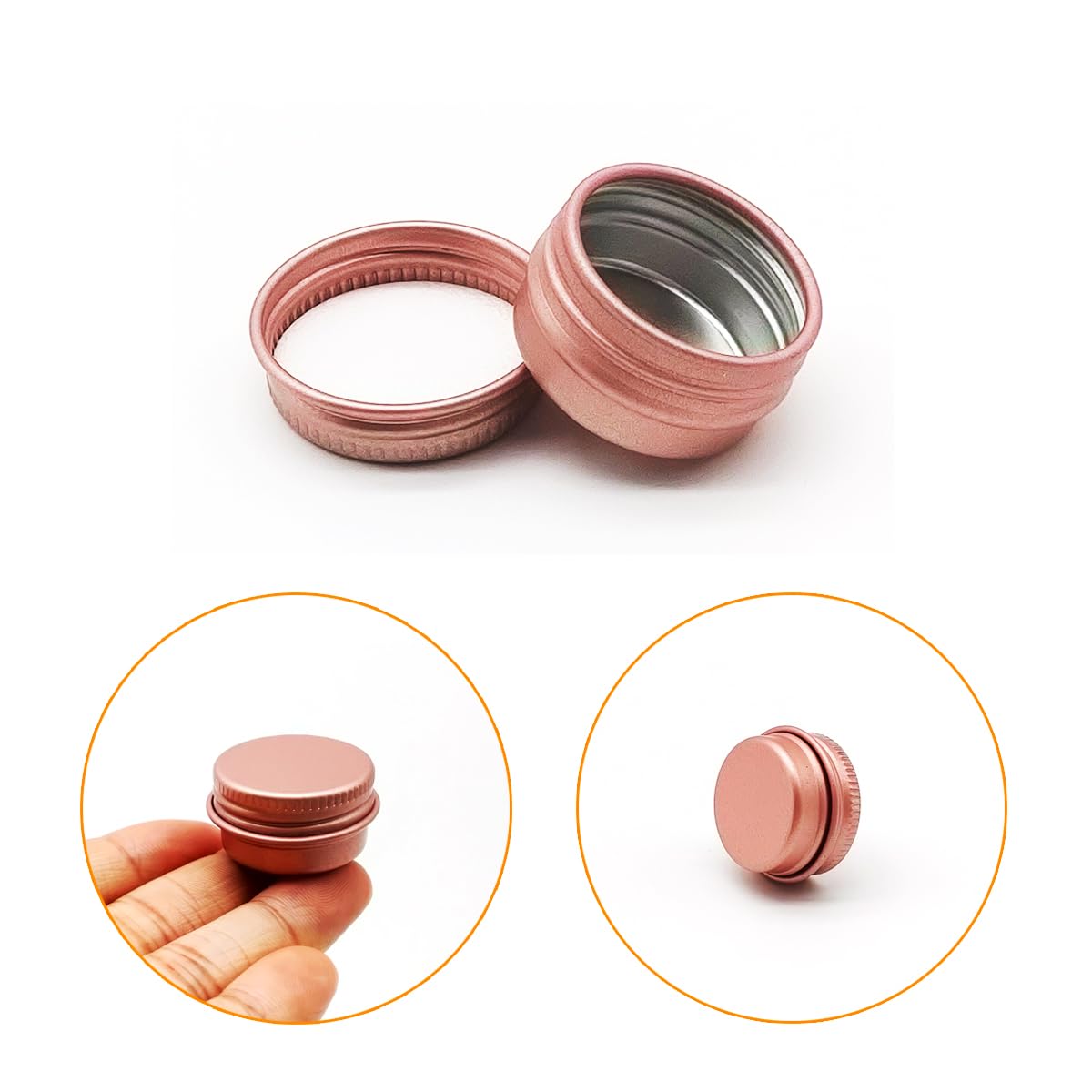 Wopanxye 30pack 5ml Lip Balm Tin Cans, 5g Aluminum Makeup Sample Containers with Screw Lid, Empty Metal Tins Pot Storage Travel Jars for Cosmetic Cream Candle Tea Nail DIY Paints, 5 Gram Small Tins