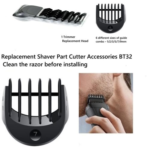 Electric Shaver Trimmer Replacement Head For Braun Series 3，6pcs Comb Trimming Set Suitable for Braun Series 3 Bt32 Styling Attachment Series 3 380s‑4 3040 3045 300s 301s 310s 3000s 3010s 3020s Etc.