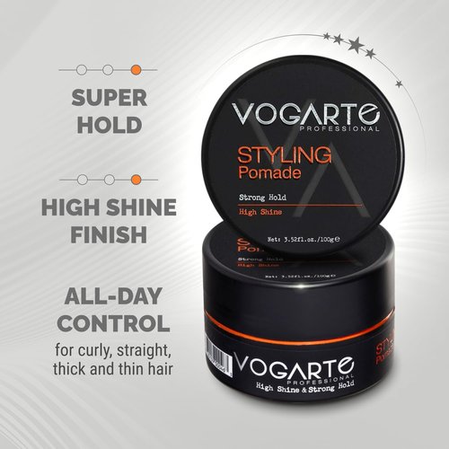 **Regine Switzerland Hair Styling Pomade - Strong Hold & Medium Shine, Water-Based, 3.52 oz**
