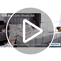 Pearl Pink Happy Halloween Kids Bed Sheets Set Twin Size with Fitted & Flat Sheets