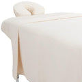 ForPro Luxury TerrySoft 3-Piece Massage Sheet Set, Natural, Ultra-Soft, Stain and Wrinkle-Resistant, Includes Flat and Fitted Sheets and Face Rest Cover