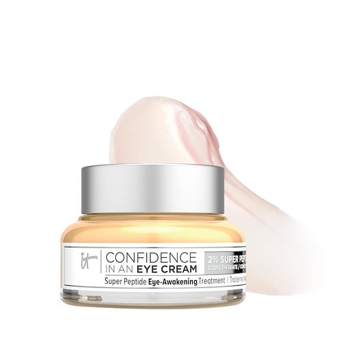 IT Cosmetics Confidence in an Eye Cream - Anti-Aging Peptide Formula for Dark Circles & Wrinkles, 48HR Hydration, 2% Super Peptide, Smooths & Brightens Undereye