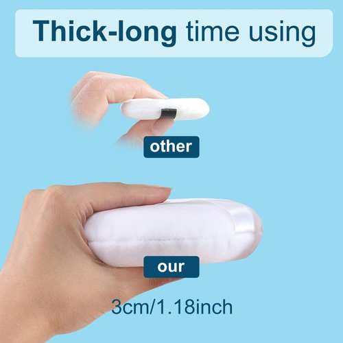 2 PCS Large Body Powder Puff with Container - 5 Inch Fluffy Cotton Powder Puff for Body Powder, Loose Mineral Foundation, and Dusting Powder, Big Powder Puff for Smooth and Even Application