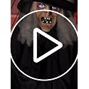 Halloween Animatronic Witch Prop - Life Size 6Ft Black Outdoor Decor with Creepy Sound & Light Eyes
