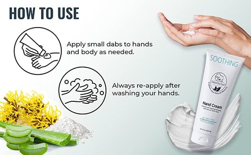 Natural Elephant Dead Sea Hand Cream - Soothing Formula with Minerals | 3.4 fl oz (Pack of 3)