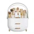 NestOrganix Makeup Organizer Skincare Organizers - Cosmetic Display Cases with Transparent Cover, SkinCare Organizers for Bathroom Countertop, Bedroom Vanity Desk, Lipstick Organizer, White