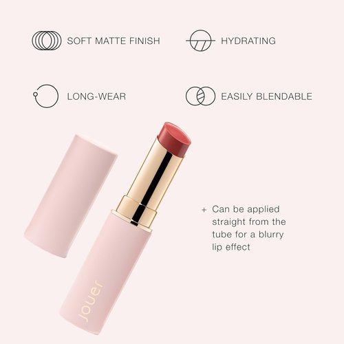 Jouer Demi-Matte Lip Balm - Tinted Hydrating Lip Color in Berry Tones - Long Lasting with Jojoba Oil & Shea Butter
