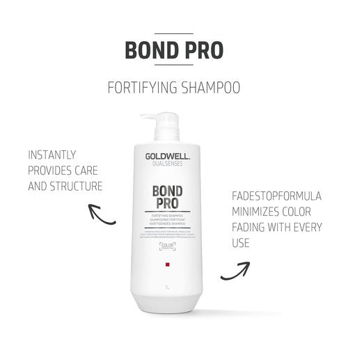 Goldwell Bond Pro Shampoo - Fortifying & Strengthening Formula for Healthy Hair | 10.1 Fl Oz