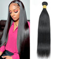 One Bundle Straight Human Hair 100g/Pack 24 Inch 12A Unprocessed Black Double Weft Quick Wave Extensions for Women
