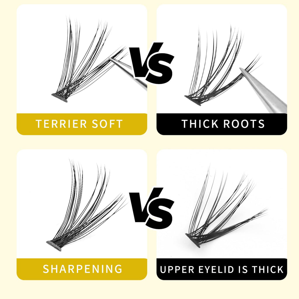 →VAYATOR Large Tray 220 Cluster/Box Eyelashes 0.07 Thickness Eyelashes Individual Eyelash False Eyelashes Extension Eyelash 10D/20D/40D/50D Eyelash (20RR-8-10-12-14mm Mixed）