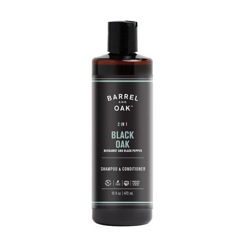 Barrel & Oak 2-in-1 Men's Shampoo & Conditioner - Cleanses Hair & Scalp, Vegan Formula, 16 oz