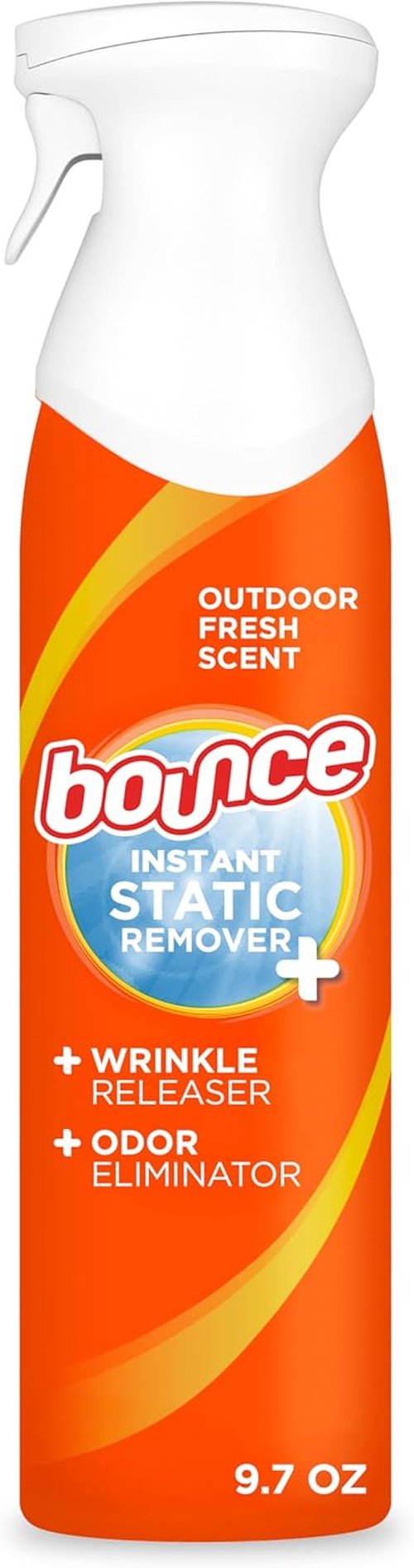 Bounce Anti-Static Spray - 3-in-1 Instant Odor Eliminator & Fabric Refresher | 9.7 Fl Oz
