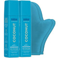 MineTan Coconut Duo Self Tan Bundle - Express 1 Hour | 2 Coconut Tanner Mousses, Mitt & Exfoliating Glove