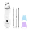Face Blackhead Remover Tools, Deep Pore Cleaner Skin Scrubber Spatula Facial Scraper with USB Recharge, Silicone Brushes & Blackhead Needles Included