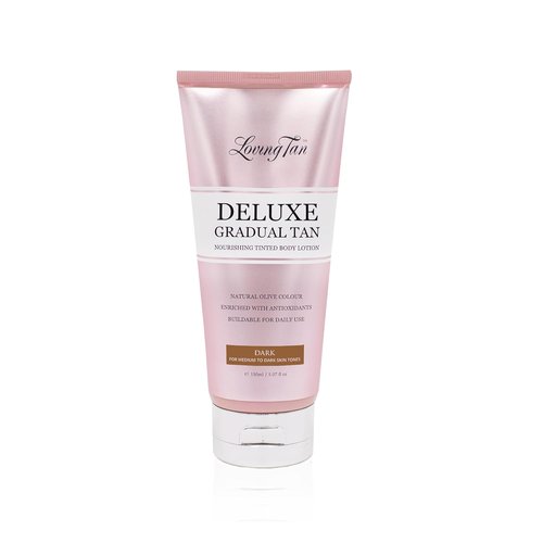 Loving Tan Deluxe Gradual Tan Lotion - Dark Natural Looking Self Tanner | 5.07 Fl Oz, Professional Strength, Cruelty-Free