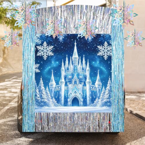 Halloween Trunk or Treat Car Decorations Kit Ice Snow Castle Theme