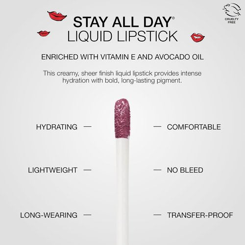 Stila Stay All Day Liquid Lipstick - Sheer & Shimmer Finish | Long-Lasting Color & Hydration