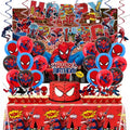 Spider Birthday Party Decorations Set - Banner Balloons Backdrop Cake Toppers & Tablecloth for Fans - Variation of THIS listing