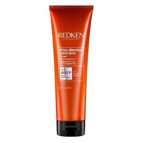 Redken Frizz Dismiss Rebel Tame Leave-In Cream - Heat Protection for Frizzy Hair, 6.8 oz