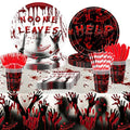 Halloween Bloody Party Supplies Set for 24 Guests - Tableware & Decorations