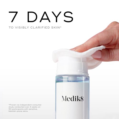 Medik8 Press and Clear - Clarifying Facial Tonic - Exfoliating BHA Face Toner for Women and Men - Gentle-Release Salicylic Acid Face Tonic - 5 oz