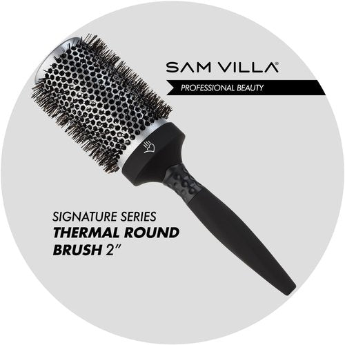 Sam Villa Signature Thermal Brush - Professional Styling Tool for Effortless Volume and Shine