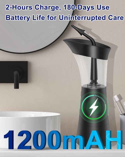 Upgraded Electric Ear Cleaner - Ear Irrigation Flushing System with 4 Pressure Mode, Temp Sensor, 16PSI, IPX7, 6 Replacement Nozzle, One-Hand Control Ear Cleaning Tool with Wastewater Separation