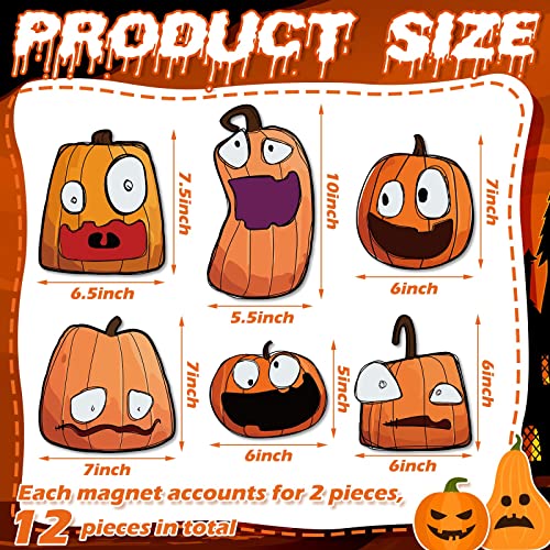 Halloween Car Magnets Set - Waterproof Pumpkin Decor for Vehicles, Mailboxes & Fridge