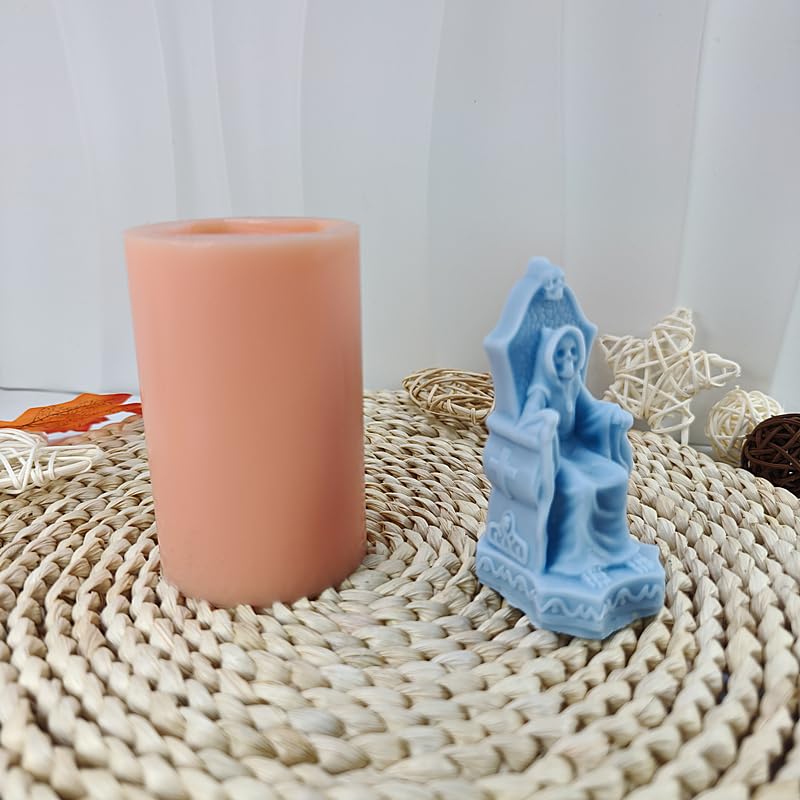 Halloween Skull Brain Candle Mold Silicone DIY Craft Kit