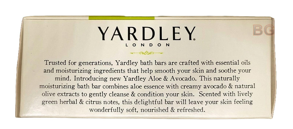Yardley London Fresh Aloe Bar - Aloe & Avocado - 4.25 oz - 4 ct
