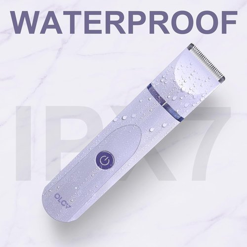 OLOV Electric Body Hair Trimmer - Versatile Wet/Dry Groomer for Men & Women - Replaceable Ceramic Blades, USB Rechargeable, Waterproof - Purple