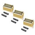 BaBylissPRO Replacement Foil & Cutters - 3 Pack for FXFS2 Double Foil Shaver | Gold Finish