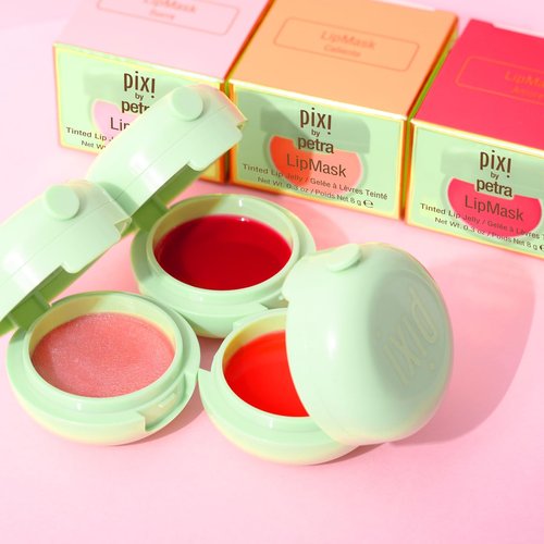 Pixi Beauty LipMask | Tinted Hydrating and Moisturizing Lip Balm Jelly |Lip Gloss Infused with Camellia, Jojoba and Pomegranate | Amore |0.3 fl.oz / 8 g