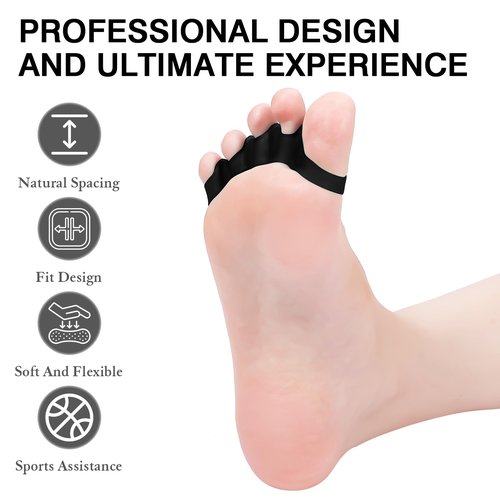 HLOES 2PCS Toe Spacers for Women and Men, Toe Separators for Pedicure, Bunion Corrector, Hammer Toe Straightener, Plantar Fasciitis, Toe Spreaders for Foot Pain Relief and Foot Health.