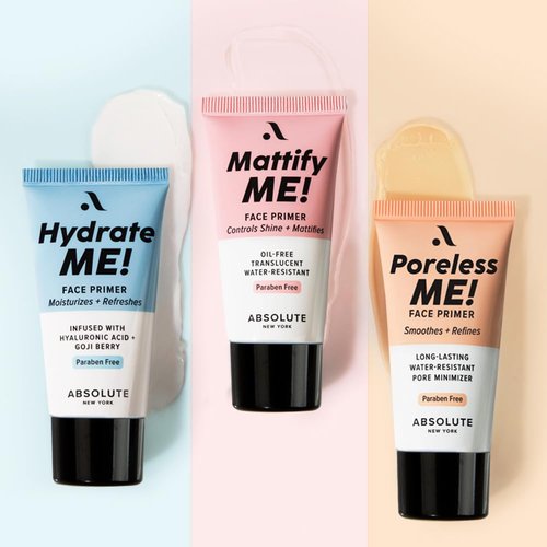 Absolute New York Silky Smooth Face Primer - Mattifying Formula for Flawless Skin, 1.01 fl oz