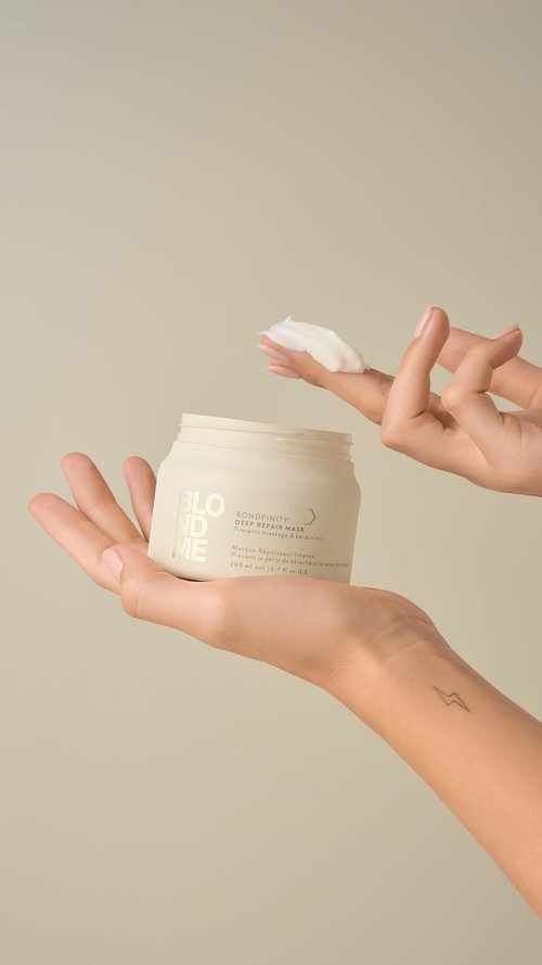 BlondMe Bond Repair Nourishing Mask - Intensive Treatment for Blonde, Lightened & Grey Hair | Adds Moisture & Softness