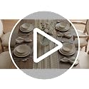 Beige Gauze Flocking Caramel Dots Table Runner 10FT for Wedding & Holiday Decor