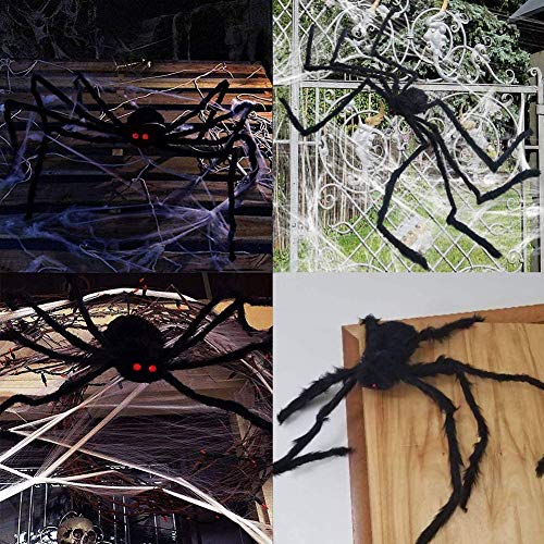 6-Pack Large Fake Spiders Halloween Yard Indoor Outdoor Decor Set