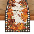 13x108 Inch Fall Table Runner - Black Polyester Home Decor for Party & Dining