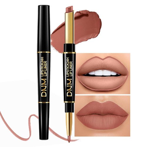 Kaely 2-in-1 Nude Brown Lip Liner & Lipstick Set - Long Lasting Matte Finish | Waterproof 24-Hour Wear