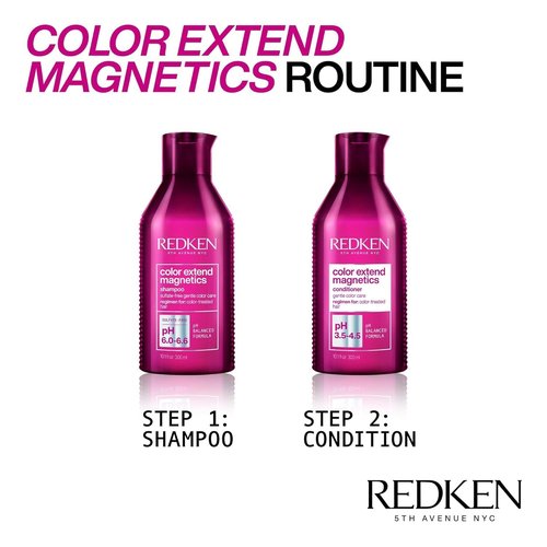 Redken Color Extend Magnetics Shampoo - Sulfate-Free Formula for Color-Treated Hair, Gentle Cleansing & Protection
