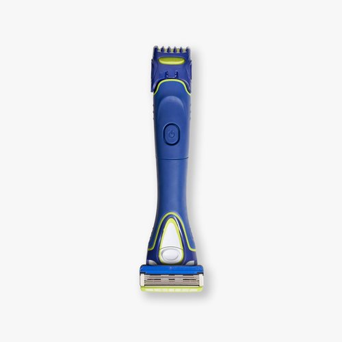 Schick Hydro Groomer — Beard Trimmer for Men, Beard Groomer with 5 Razor Blades, Blue