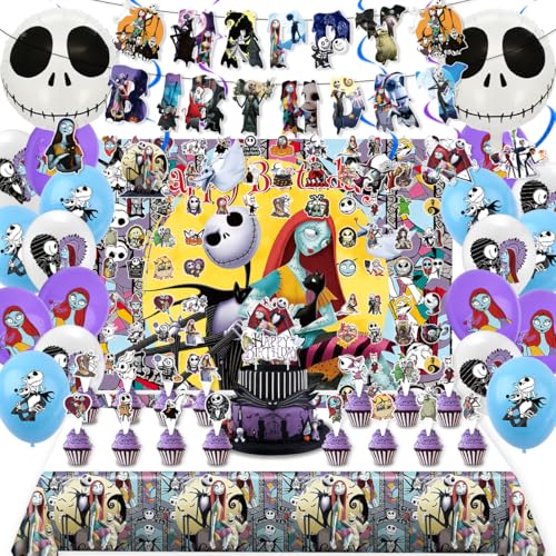 Grey Nightmare Birthday Party Decorations Set - Halloween & Christmas Supplies