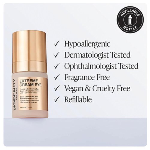 Innbeauty Project Extreme Cream - Firming & Contouring Eye Cream with Peptides | Refillable 0.5 OZ (15ml)