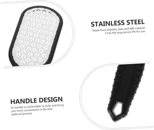 Healeved Stainless Steel Foot File - 8.38 Inch Callus Remover with Comfortable Handle & Hanging Hole