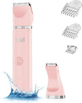 AIBRIT PRO Electric Bikini Trimmer - 2-in-1 Painless Hair Removal Razor with Waterproof Design & 2 Heads