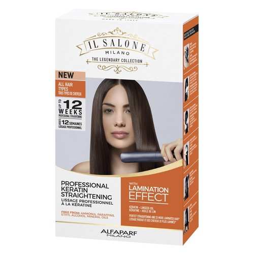 Il Salone Milano Keratin Hair Treatment - Smoothing & Straightening Kit with Lamination Effect | Anti-Frizz for All Hair Types