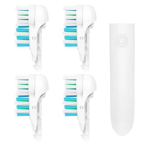 4X Spin Sensitive Toothbrush Dual Clean Cross Replacements Attachments Brush Heads Refill Accessories Compatible with Oral B 4732 3733 4734 Rotating Power Toothbrush Heads & Crisscross Bristles