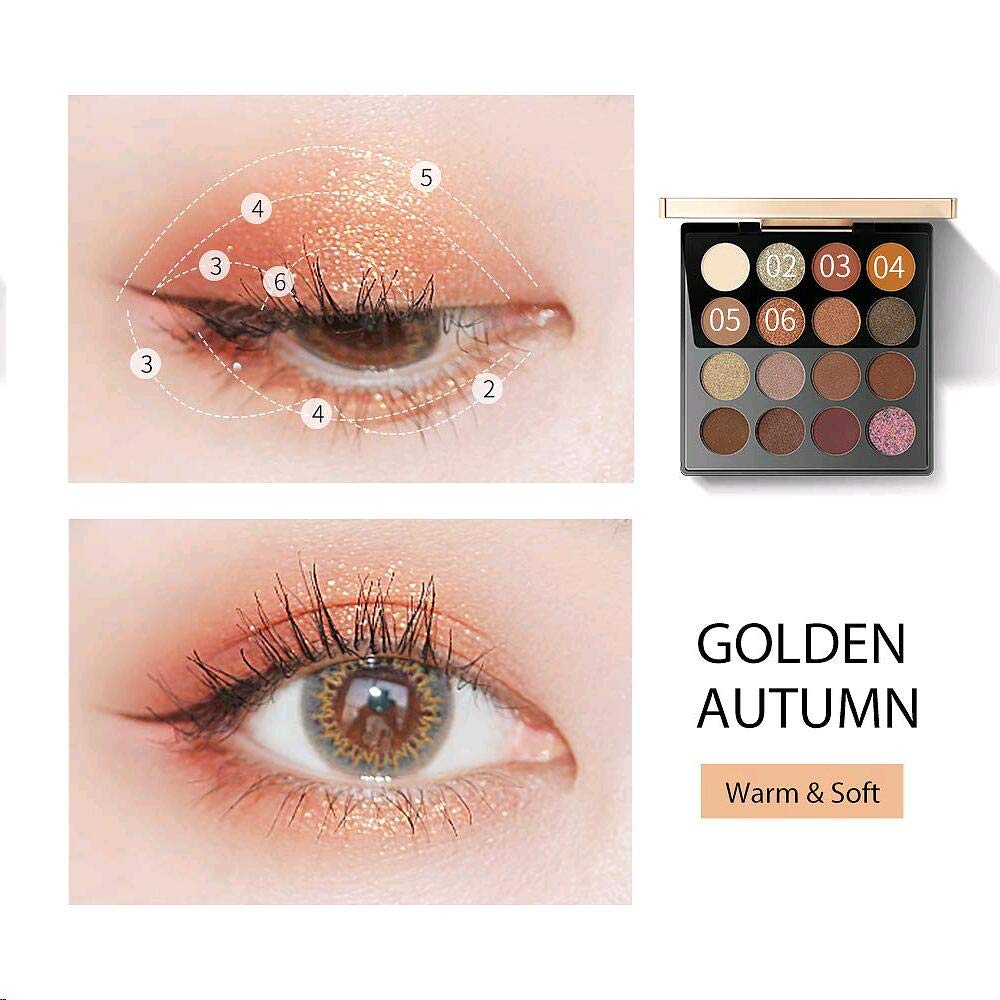 zeesea Egypt Eyeshadow Palette The British Museum Collection, Matte Shimmer Glitter Blendable High Pigmented 16 Shades Eye Makeup Palette (04# Cobra)